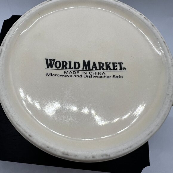 World Market Novelty Coffee Advertising Ceramic Mug Gift Whimsical Tea Kitchen - Picture 3 of 6